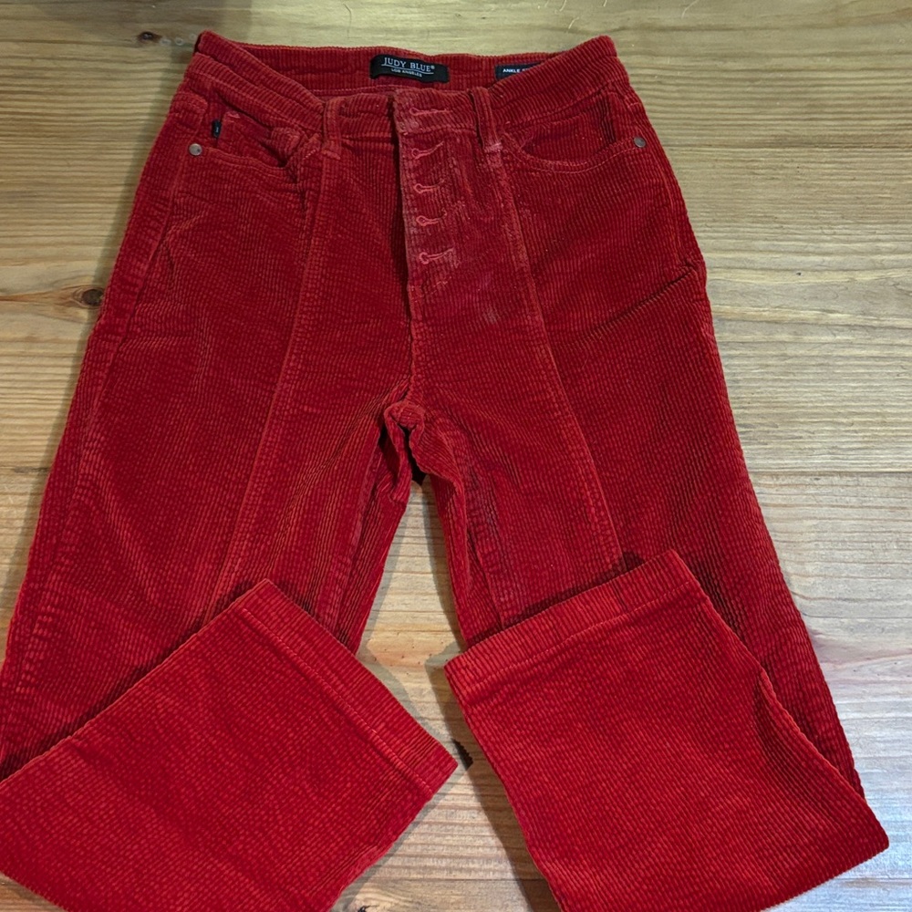 Judy blue women’s Vibrant Red Corduroy Pants